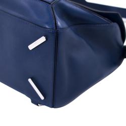 Loewe Navy Blue Leather Large Puzzle Bag