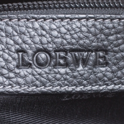 Pre Owned Loewe Black Leather Senda 3 Weekender Bag