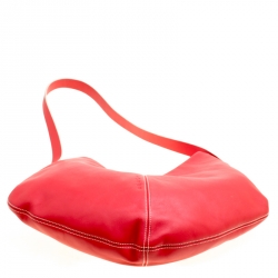 Pre Owned حقيبة لويفي جلد أحمر سيريز