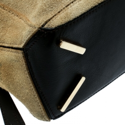 Pre Owned حقيبة كتف لويفي بازل جلد وسويدي بيج