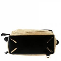 Pre Owned حقيبة كتف لويفي بازل جلد وسويدي بيج