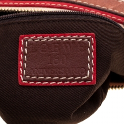 Pre Owned Loewe Multicolor Canvas and Suede Leather 160th Anniversary Shoulder Bag
