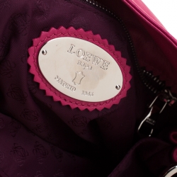 Pre Owned Loewe Pink/Coral Leather Small Flamenco Shoulder Bag