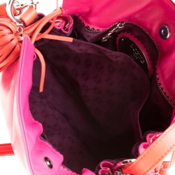 Pre Owned Loewe Pink/Coral Leather Small Flamenco Shoulder Bag