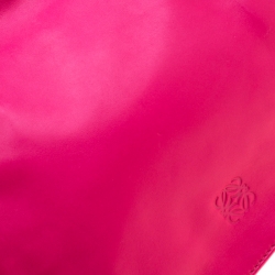 Pre Owned Loewe Pink/Coral Leather Small Flamenco Shoulder Bag