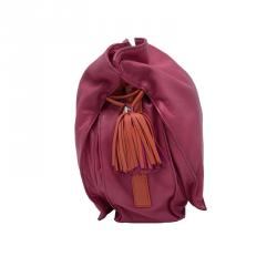 Pre Owned Loewe Two Tone Leather Flamenco Knot Bag