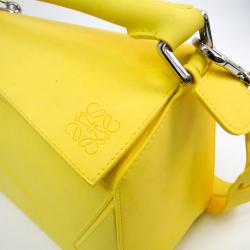 Pre Owned Loewe Yellow Rubber Puzzle Bag