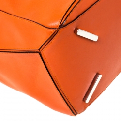 Pre Owned Loewe Orange Leather Puzzle Bag