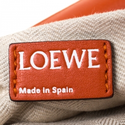 Pre Owned Loewe Orange Leather Puzzle Bag