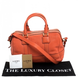Pre Owned  Loewe Orange Leather Amazona Satchel
