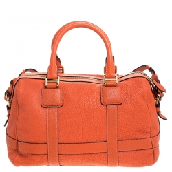 Pre Owned  Loewe Orange Leather Amazona Satchel
