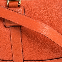 Pre Owned  Loewe Orange Leather Amazona Satchel