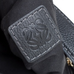 Loewe Black Monogram Fabric and Leather Hobo