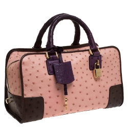 مملوكة مسبقًا Loewe Bicolor Ostrich Amazona 28 Bag