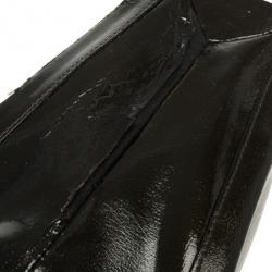 Pre Owned Loewe Satinless Steel Black Leather Top Handle Briefcase