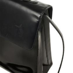 Pre Owned Loewe Satinless Steel Black Leather Top Handle Briefcase