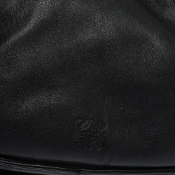 Pre Owned Loewe Black Leather Flamenco Crossbody Bag