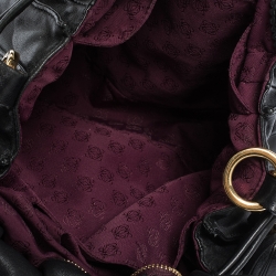 Pre Owned Loewe Black Leather Flamenco Crossbody Bag