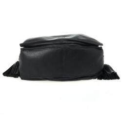 Pre Owned Loewe Polished Black Calfskin Flamenco 30 Shoulder Bag