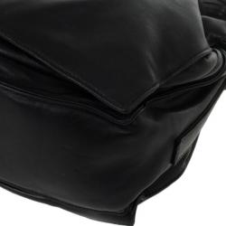 Pre Owned Loewe Polished Black Calfskin Flamenco 30 Shoulder Bag