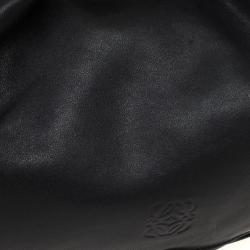 Pre Owned Loewe Polished Black Calfskin Flamenco 30 Shoulder Bag