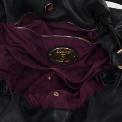 Pre Owned Loewe Polished Black Calfskin Flamenco 30 Shoulder Bag