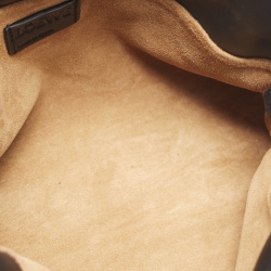 مملوكة مسبقًا حقيبة كلتش لويفي فلامينكو جلد أخضر زيتوني