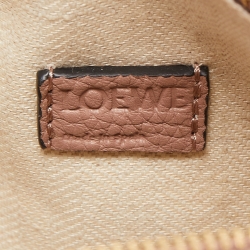 Loewe Old Rose Leather Mini Puzzle Shoulder Bag
