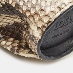 مملوكة مسبقًا Loewe Beige Python Elephant Coin Purse 