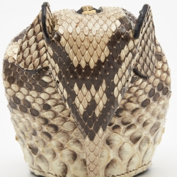 مملوكة مسبقًا Loewe Beige Python Elephant Coin Purse 