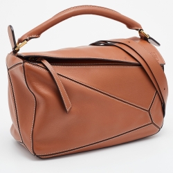Loewe Tan Leather Medium Puzzle Shoulder Bag