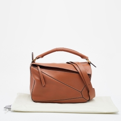 Loewe Tan Leather Medium Puzzle Shoulder Bag