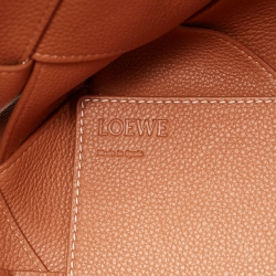 Pre Owned Loewe Brown Woven Leather Small Surplus Basket Bag