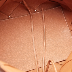 Pre Owned Loewe Brown Woven Leather Small Surplus Basket Bag