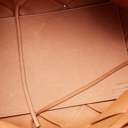 Pre Owned Loewe Brown Woven Leather Small Surplus Basket Bag