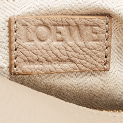Pre Owned Loewe Beige Leather Small Puzzle Shoulder Bag