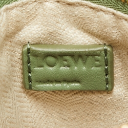 Pre Owned Loewe Pastel Green Leather Mini Degrade Puzzle Shoulder Bag