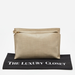 Loewe Beige Leather T Slim Pouch