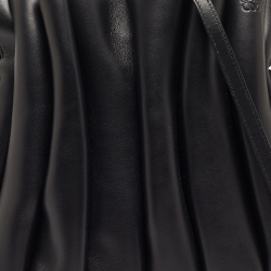 Pre Owned Loewe Black Leather Flamenco Knot Shoulder Bag