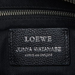 Pre Owned Loewe x Junya Watanabe Multicolor Leather,Denim and Suede Amazona 35 Patchwork Bag