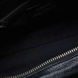 Pre Owned Loewe x Junya Watanabe Multicolor Leather,Denim and Suede Amazona 35 Patchwork Bag