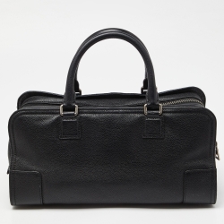 Pre Owned Loewe x Junya Watanabe Multicolor Leather,Denim and Suede Amazona 35 Patchwork Bag