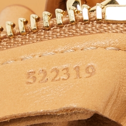 Pre Owned Loewe Tan Pleated Leather Bracelet Pouch