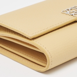 Loewe Yellow Leather Anagram Trifold Wallet
