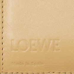 Loewe Yellow Leather Anagram Trifold Wallet