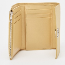 Loewe Yellow Leather Anagram Trifold Wallet