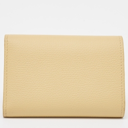 Loewe Yellow Leather Anagram Trifold Wallet