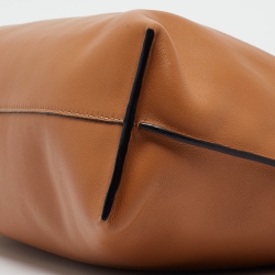 Pre Owned Loewe Brown Leather Medium Flamenco Clutch