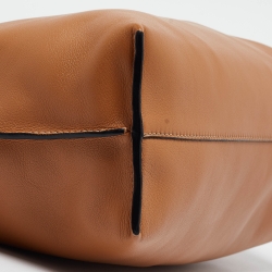 Pre Owned Loewe Brown Leather Medium Flamenco Clutch