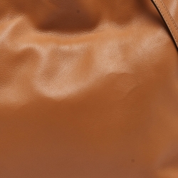 Pre Owned Loewe Brown Leather Medium Flamenco Clutch